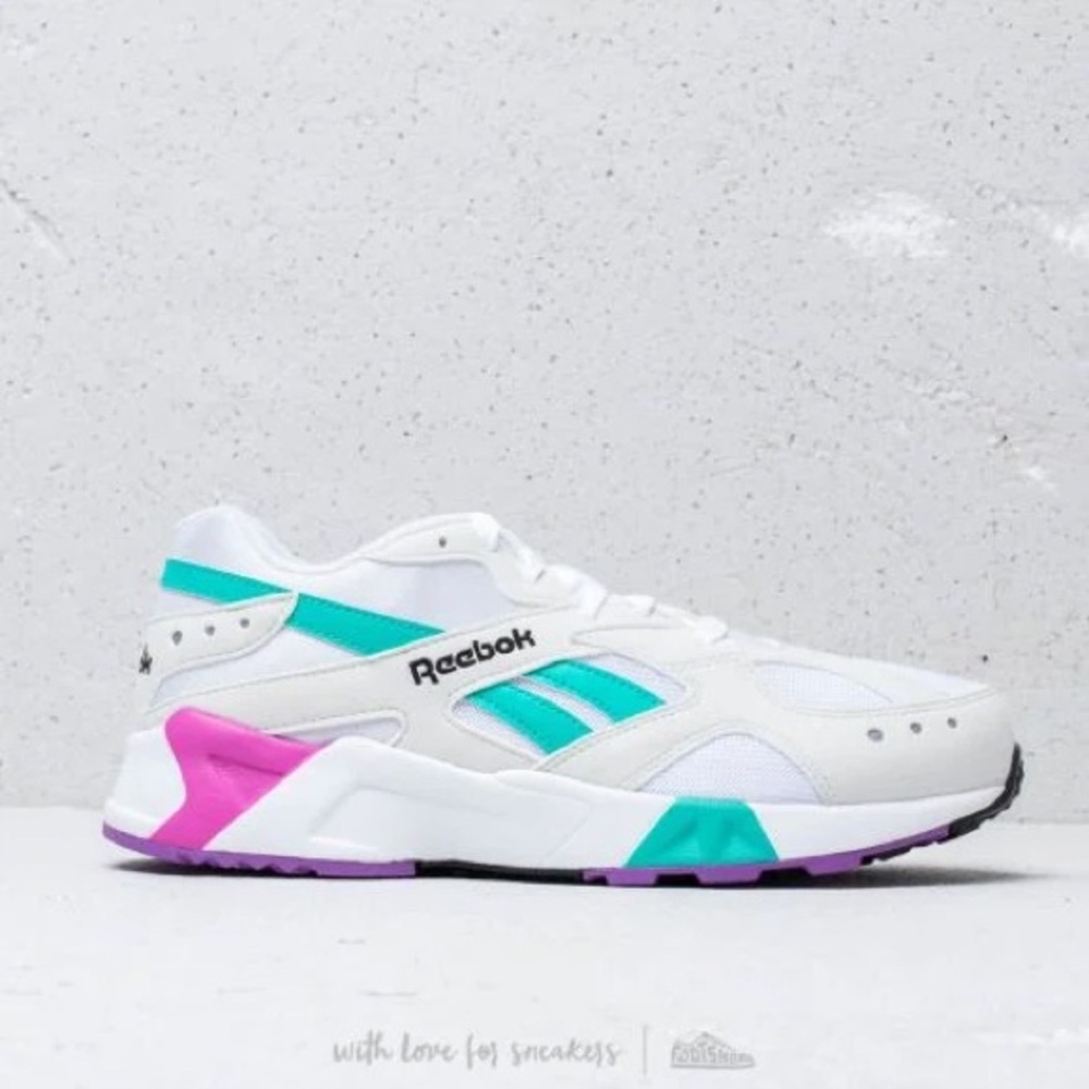 Reebok Aztrek (True Grey/Teal/Aubergine) Men's Sneakers US 6.5